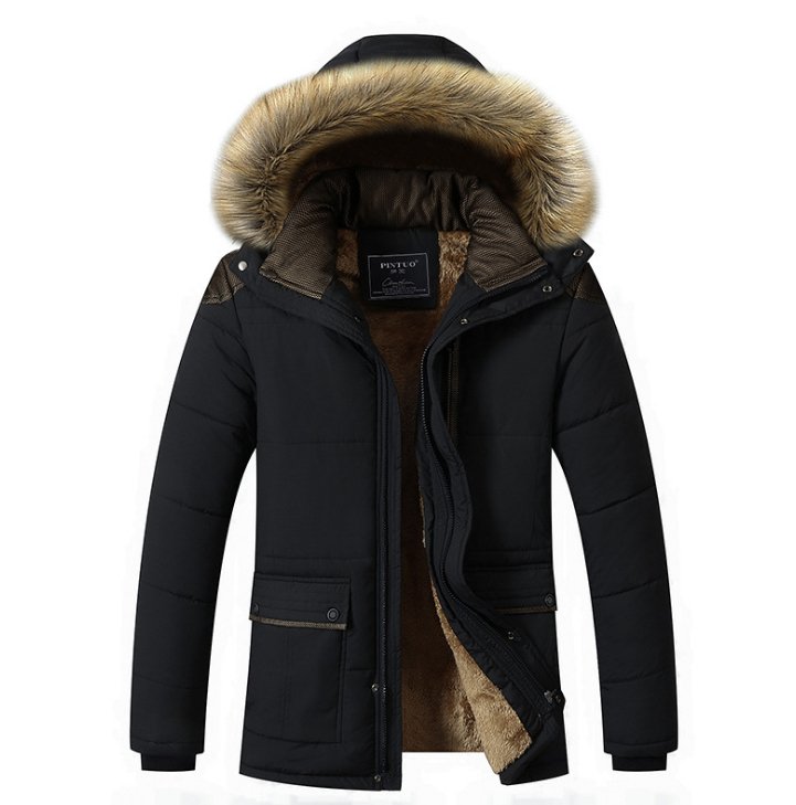 Hillside Winter Coat Plus Size Men Jacket Warm Overcoat Outwear Cotton Hooded Down Coat - Posterify