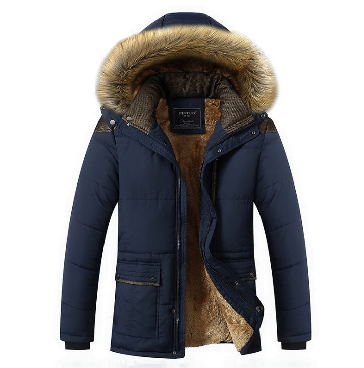 Hillside Winter Coat Plus Size Men Jacket Warm Overcoat Outwear Cotton Hooded Down Coat - Posterify