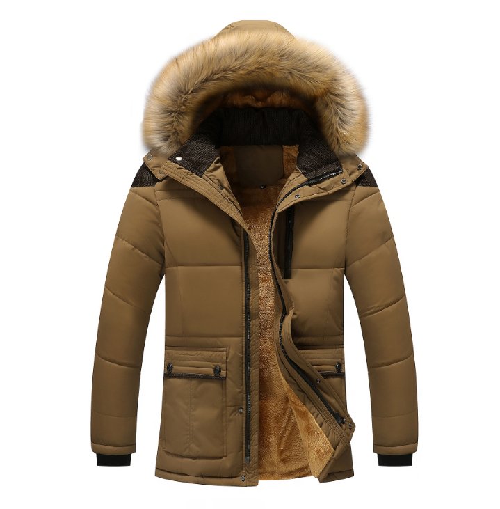 Hillside Winter Coat Plus Size Men Jacket Warm Overcoat Outwear Cotton Hooded Down Coat - Posterify