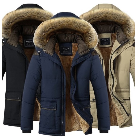 Hillside Winter Coat Plus Size Men Jacket Warm Overcoat Outwear Cotton Hooded Down Coat - Posterify