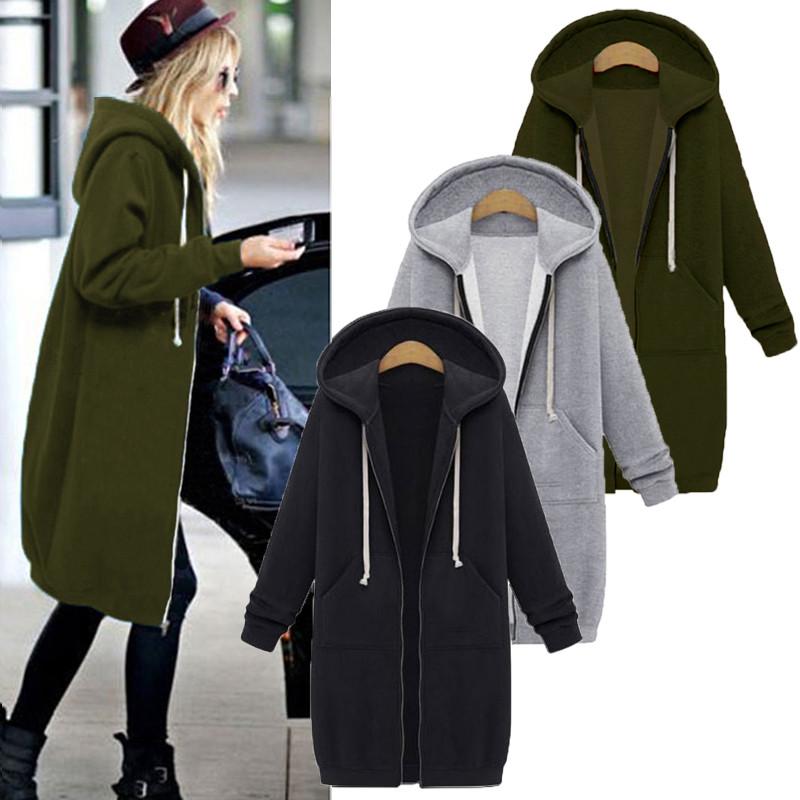 Hillside Women Long Coat Autumn Winter Hooded Jacket Female Sweater Ladies Cardigans - Posterify