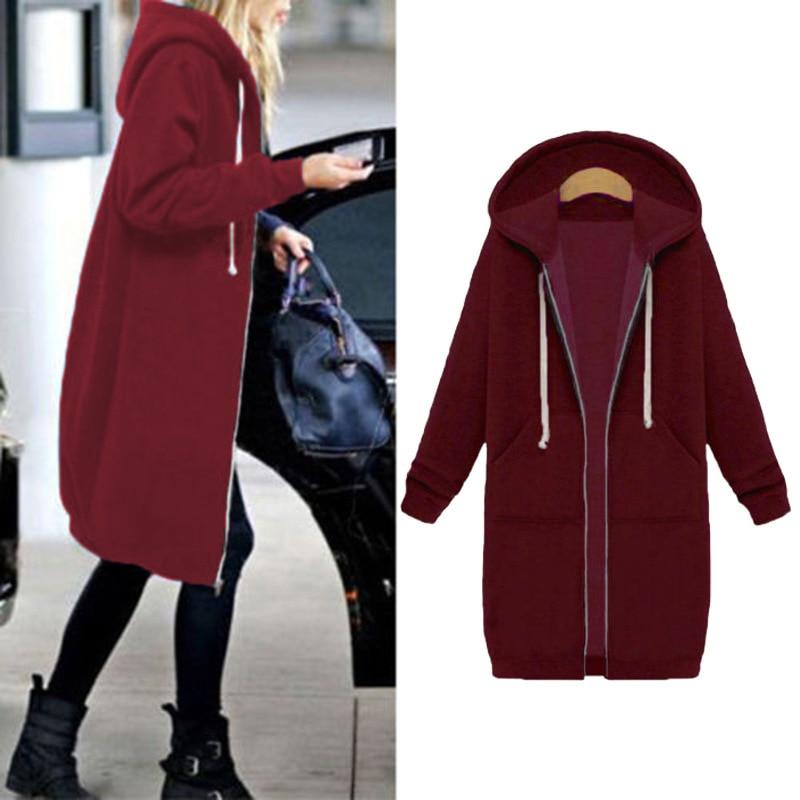 Hillside Women Long Coat Autumn Winter Hooded Jacket Female Sweater Ladies Cardigans - Posterify