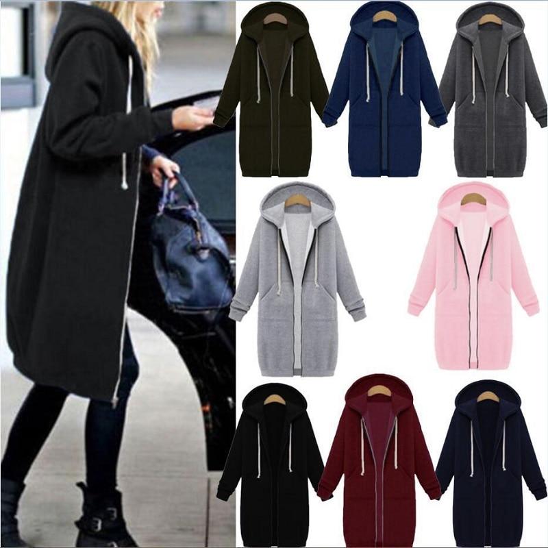 Hillside Women Long Coat Autumn Winter Hooded Jacket Female Sweater Ladies Cardigans - Posterify