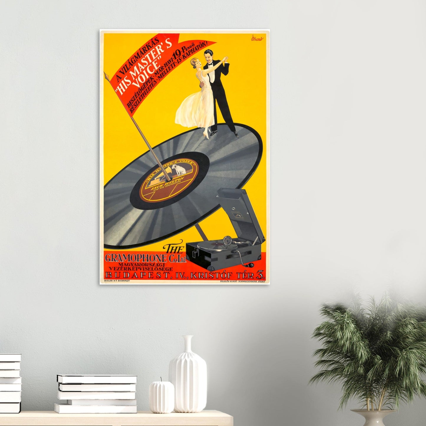 His Masters Voice Vintage Poster Reprint on Premium Matte Paper - Posterify