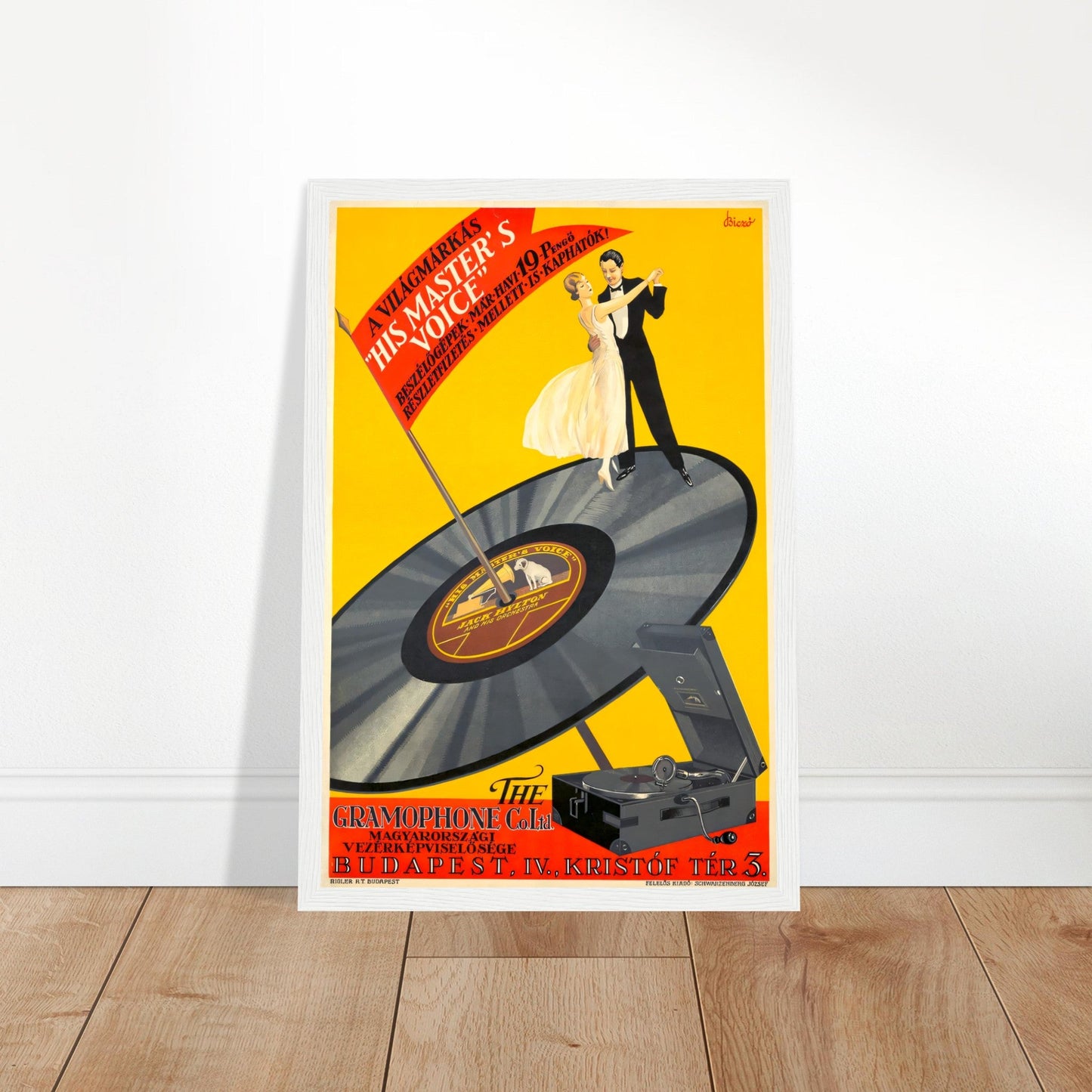 His Masters Voice Vintage Poster Reprint on Premium Matte Paper - Posterify