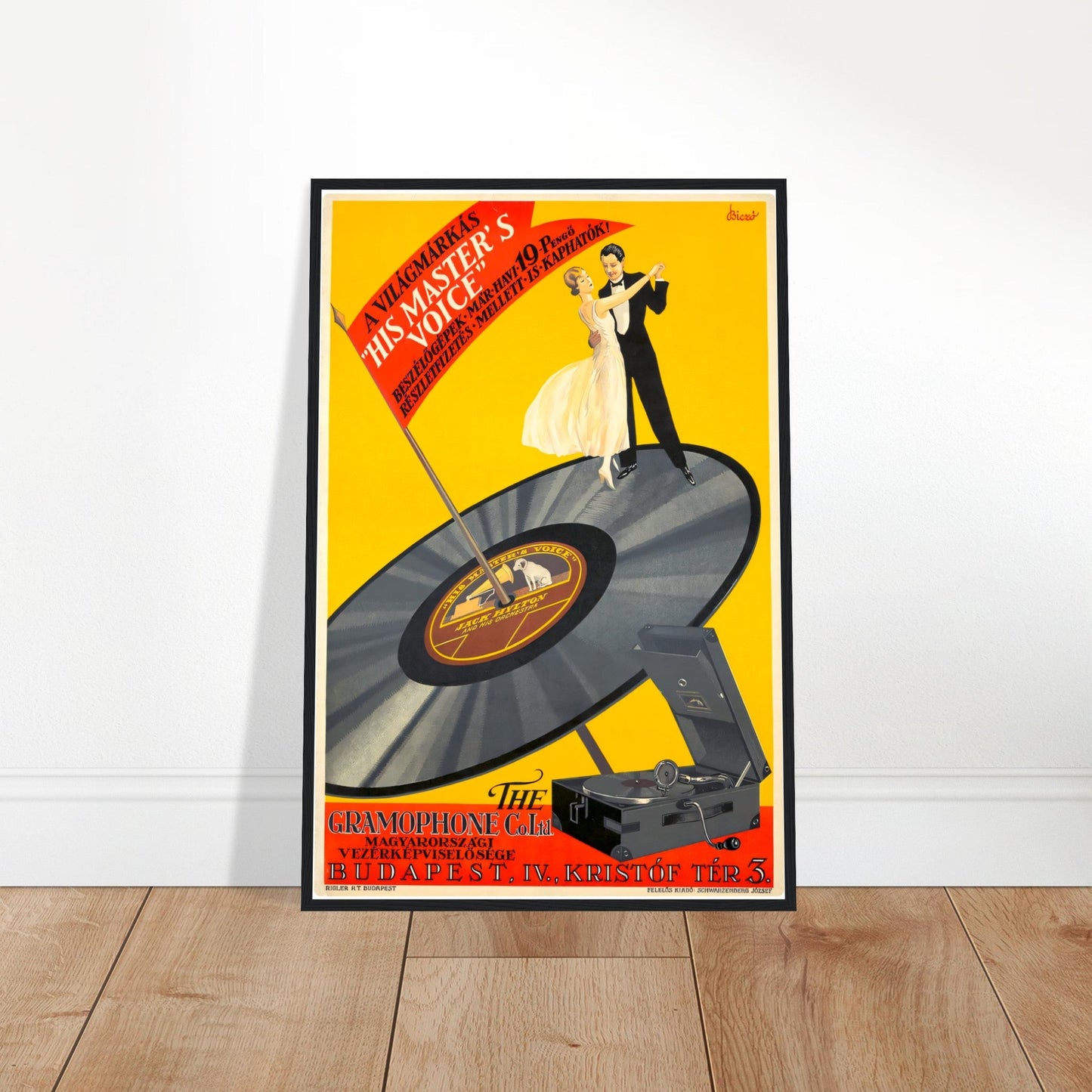 His Masters Voice Vintage Poster Reprint on Premium Matte Paper - Posterify