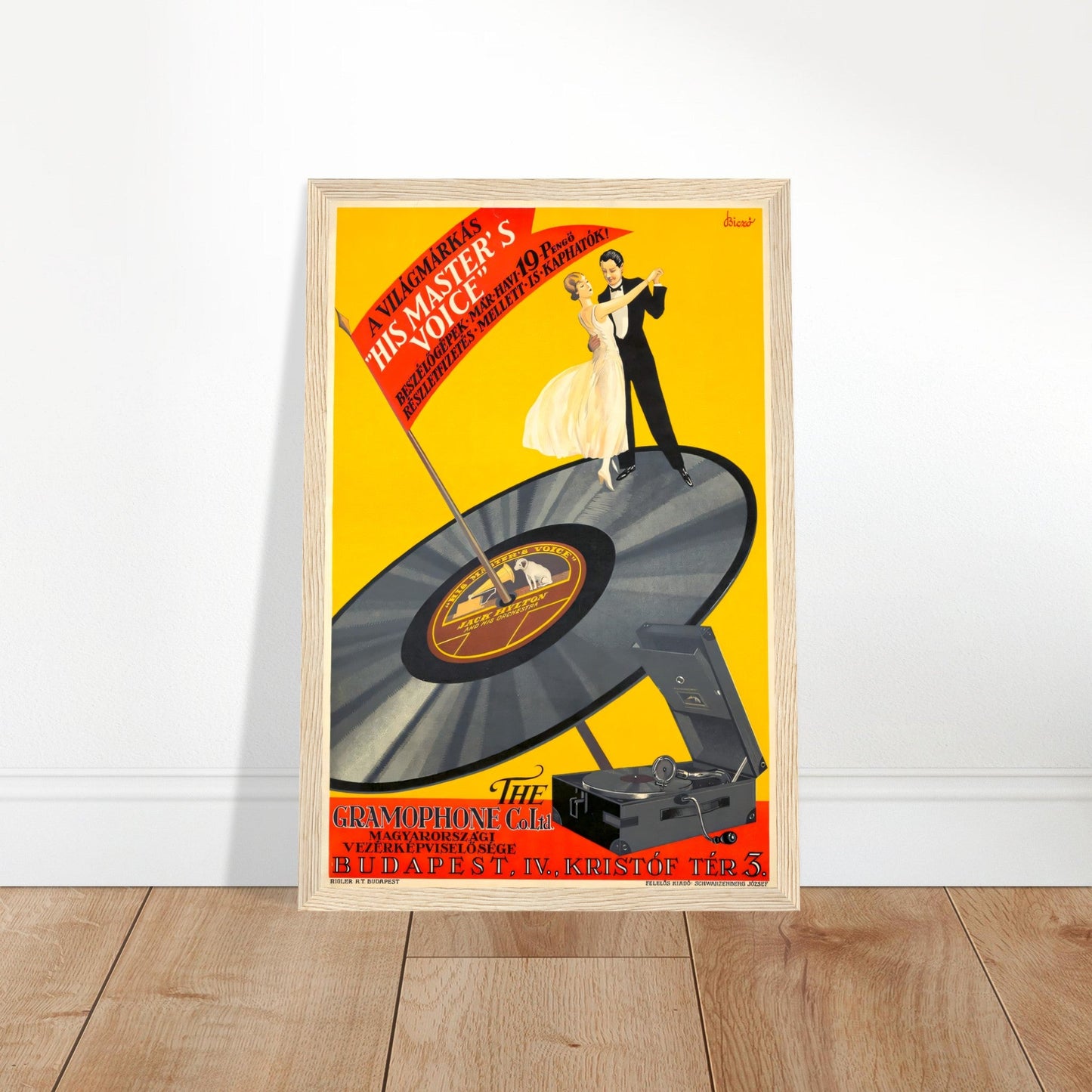 His Masters Voice Vintage Poster Reprint on Premium Matte Paper - Posterify