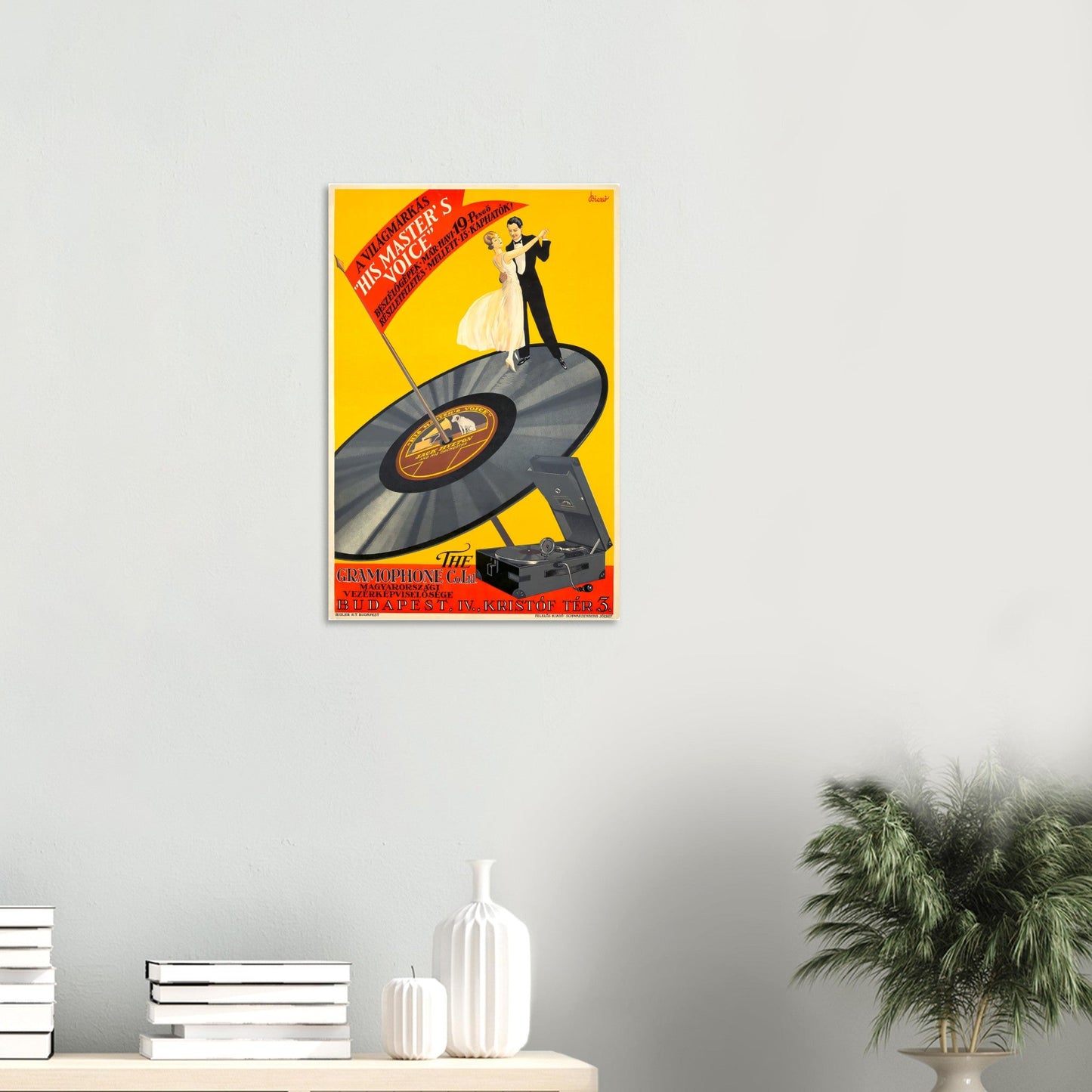 His Masters Voice Vintage Poster Reprint on Premium Matte Paper - Posterify