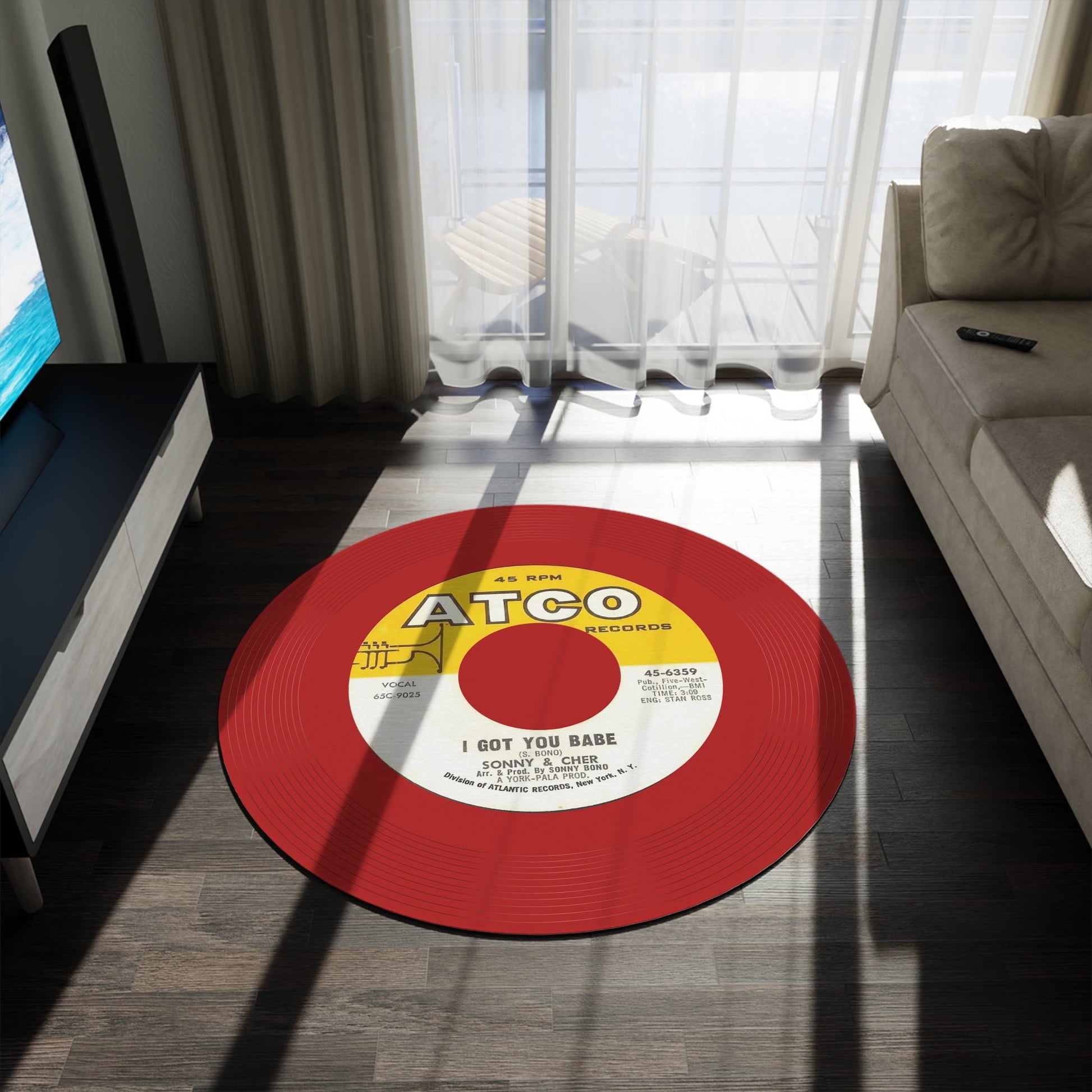 I Got You Babe, Sonny And Cher, Vinyl Record Single Mat (Customize a mat on request) - Posterify