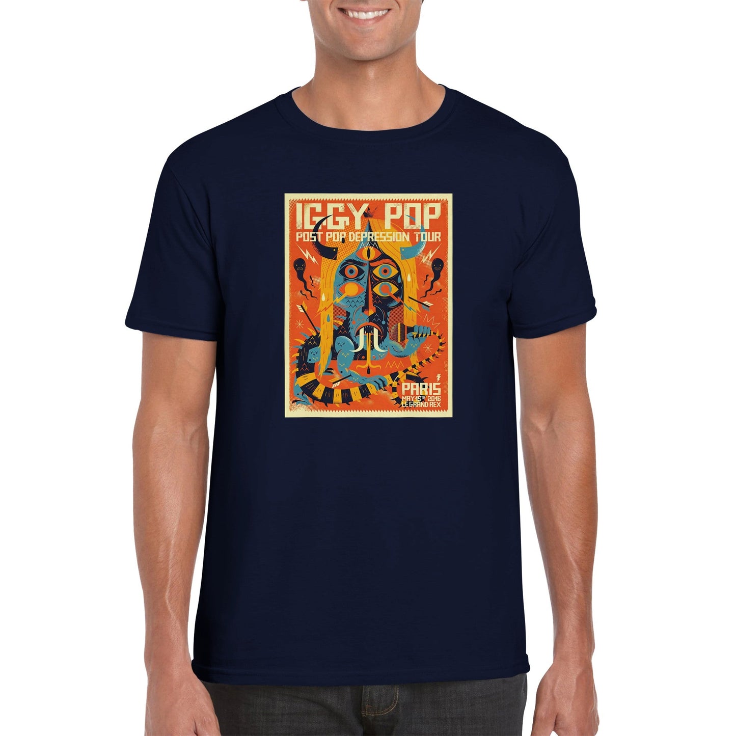 Iggy Pop Classic Unisex Crewneck T - shirt - Posterify