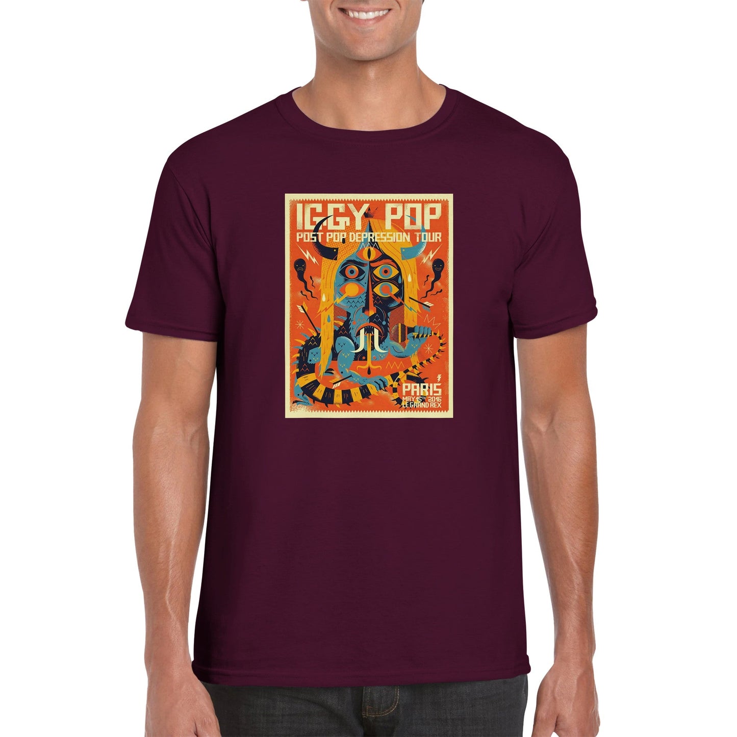 Iggy Pop Classic Unisex Crewneck T - shirt - Posterify