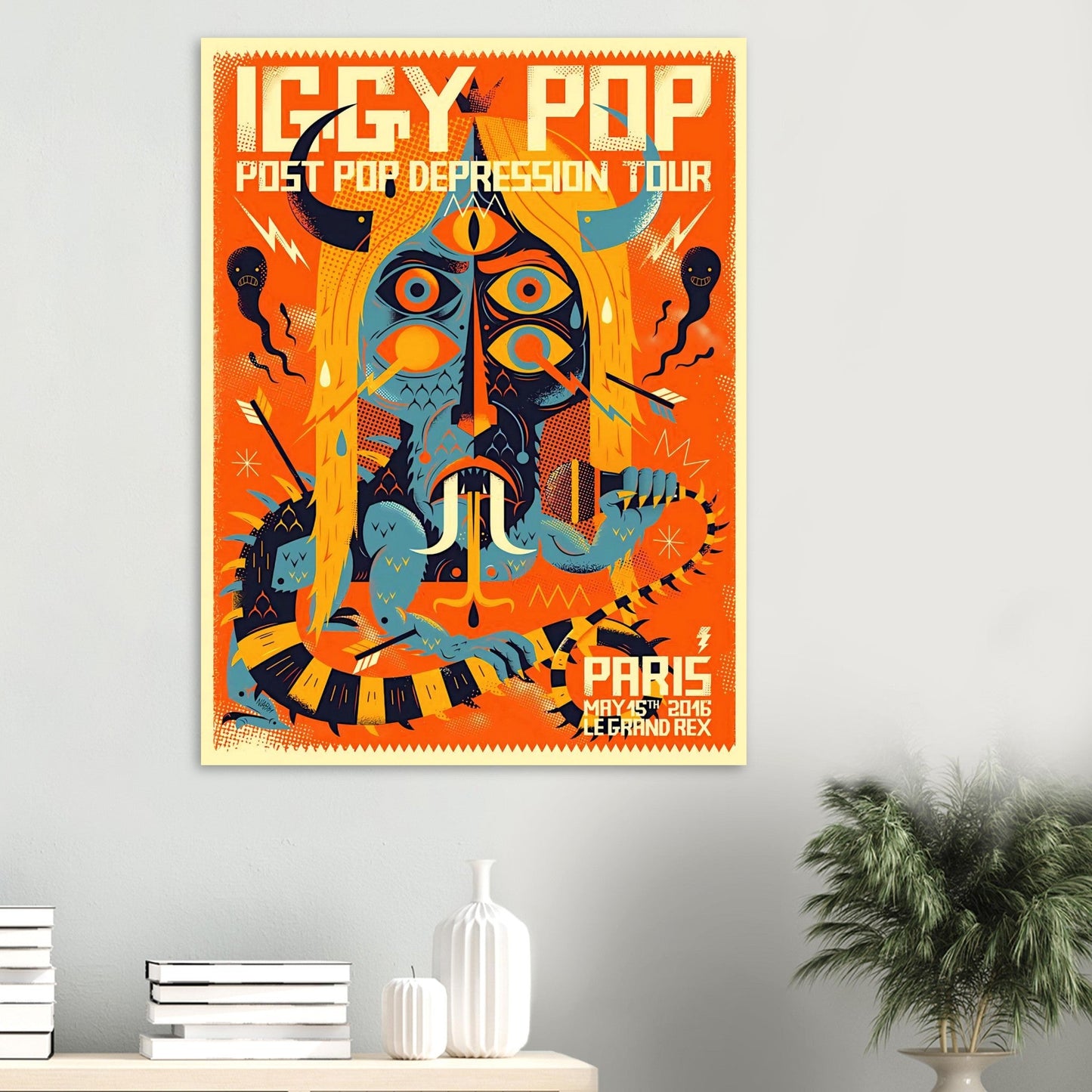 Iggy Pop Vintage Poster Reprint on Premium Matte Paper - Posterify