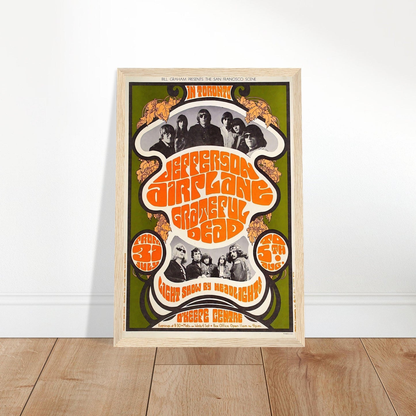 Jefferson Airplane, Grateful Dead Vintage Poster Reprint on Premium Matte Paper - Posterify