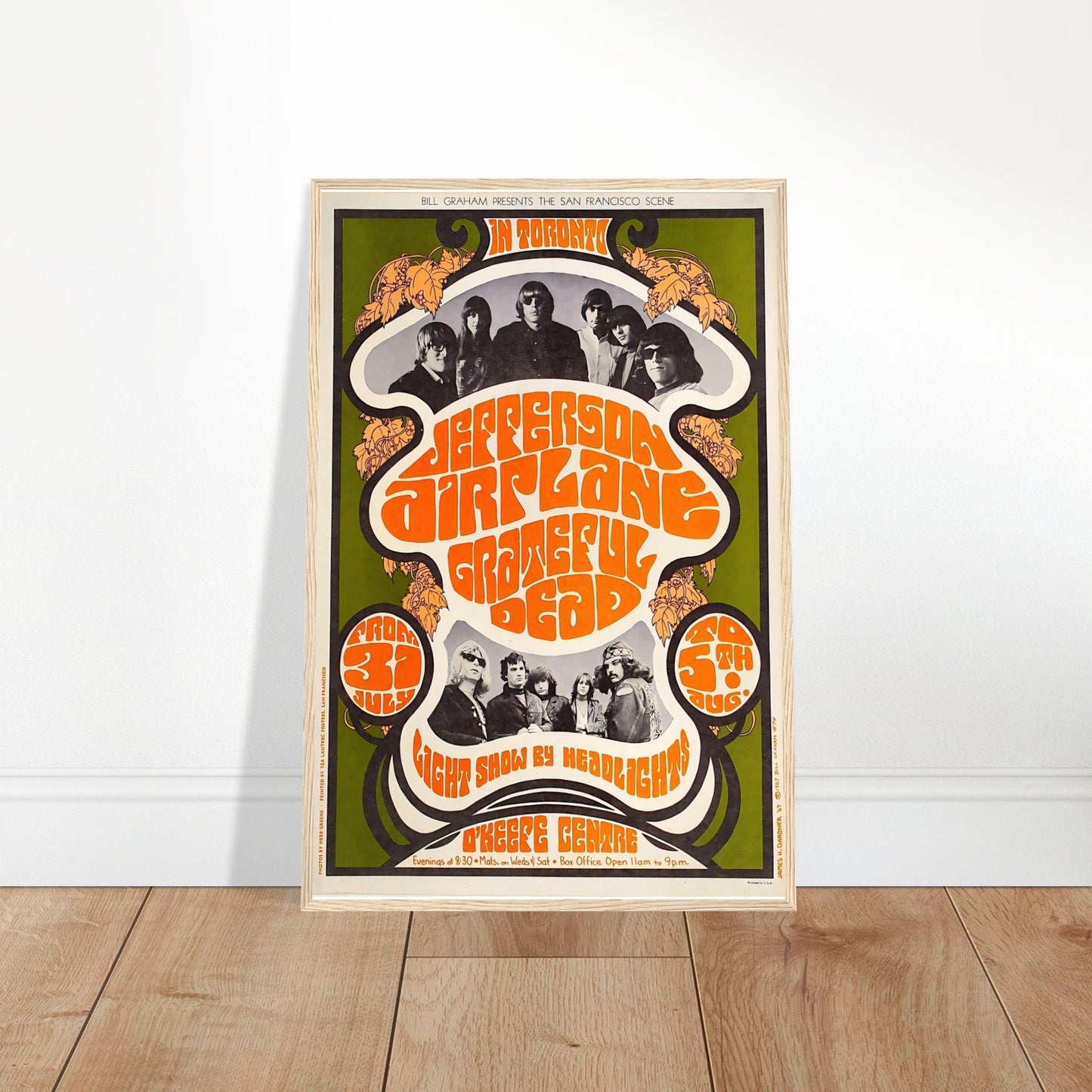 Jefferson Airplane, Grateful Dead Vintage Poster Reprint on Premium Matte Paper - Posterify