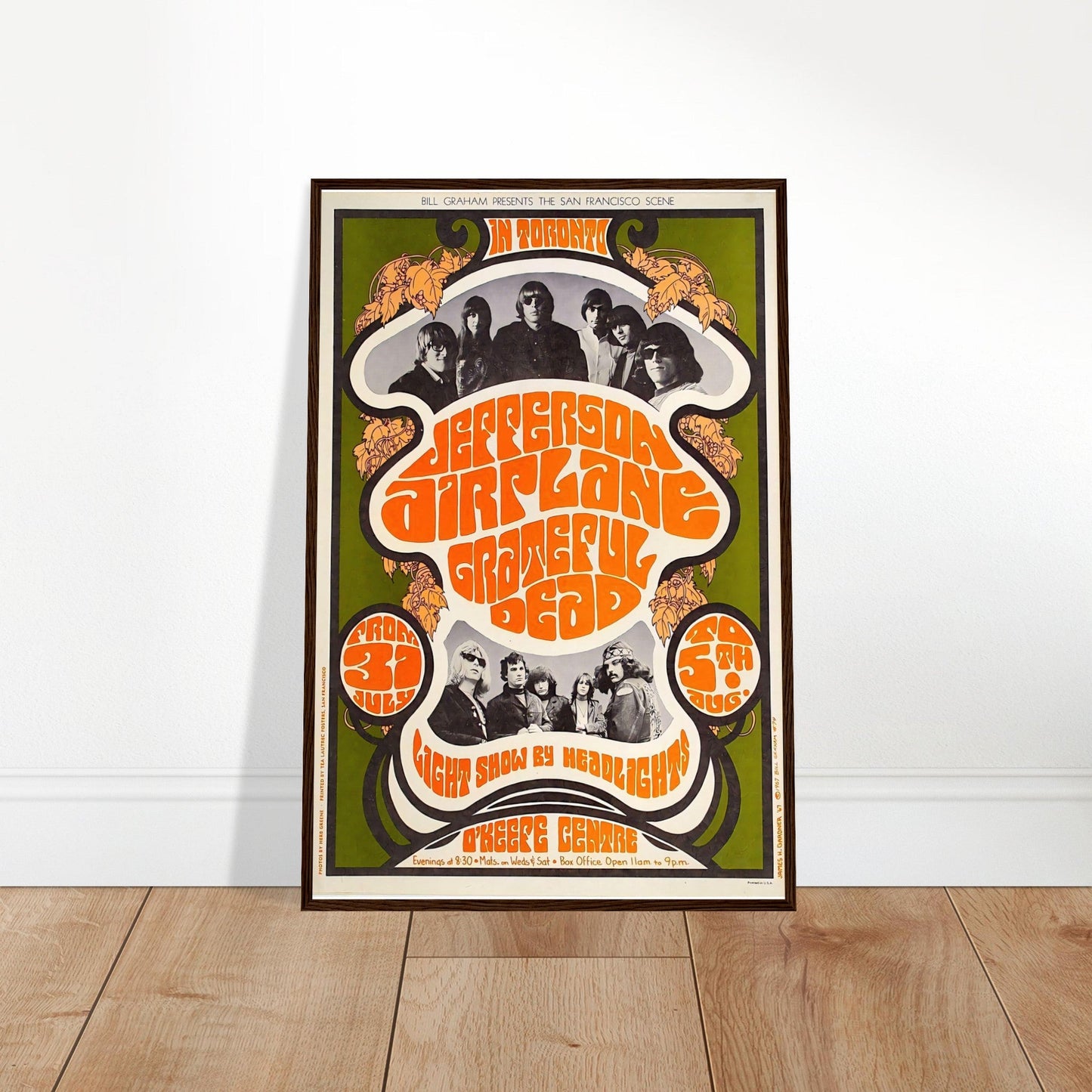 Jefferson Airplane, Grateful Dead Vintage Poster Reprint on Premium Matte Paper - Posterify