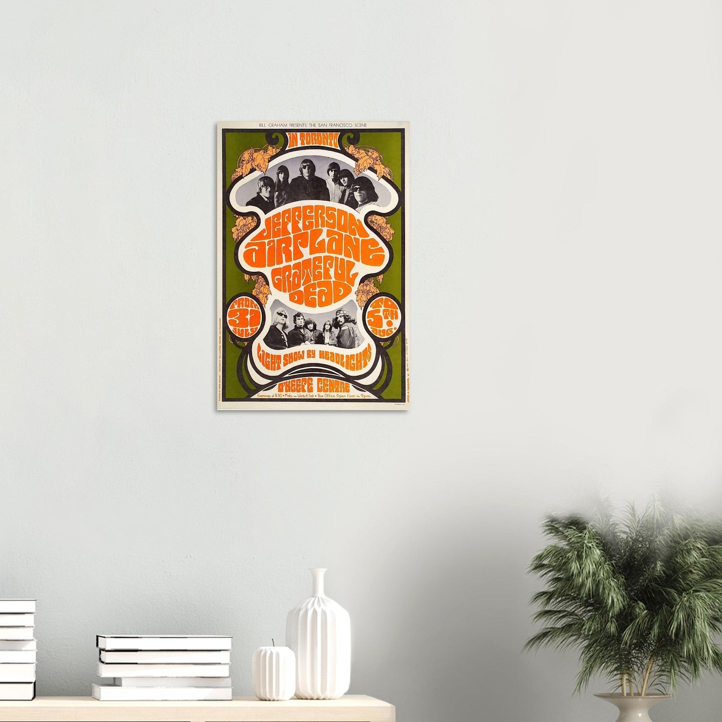 Jefferson Airplane, Grateful Dead Vintage Poster Reprint on Premium Matte Paper - Posterify