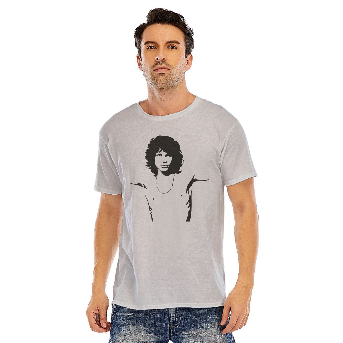 Jim Morrison Unisex O - neck Short Sleeve T - shirt | 180GSM Cotton (DTF) - Posterify