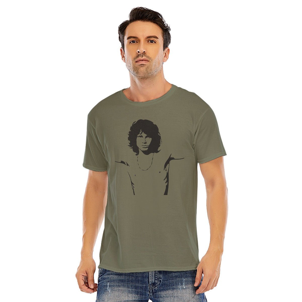 Jim Morrison Unisex O - neck Short Sleeve T - shirt | 180GSM Cotton (DTF) - Posterify