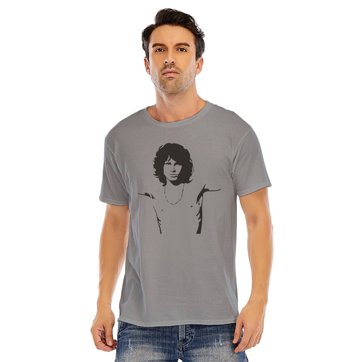 Jim Morrison Unisex O - neck Short Sleeve T - shirt | 180GSM Cotton (DTF) - Posterify