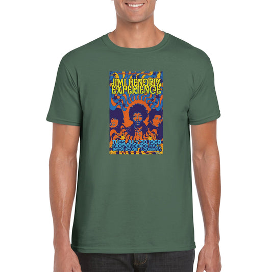 Jimi Hendrix Classic Unisex Crewneck T - shirt - Posterify