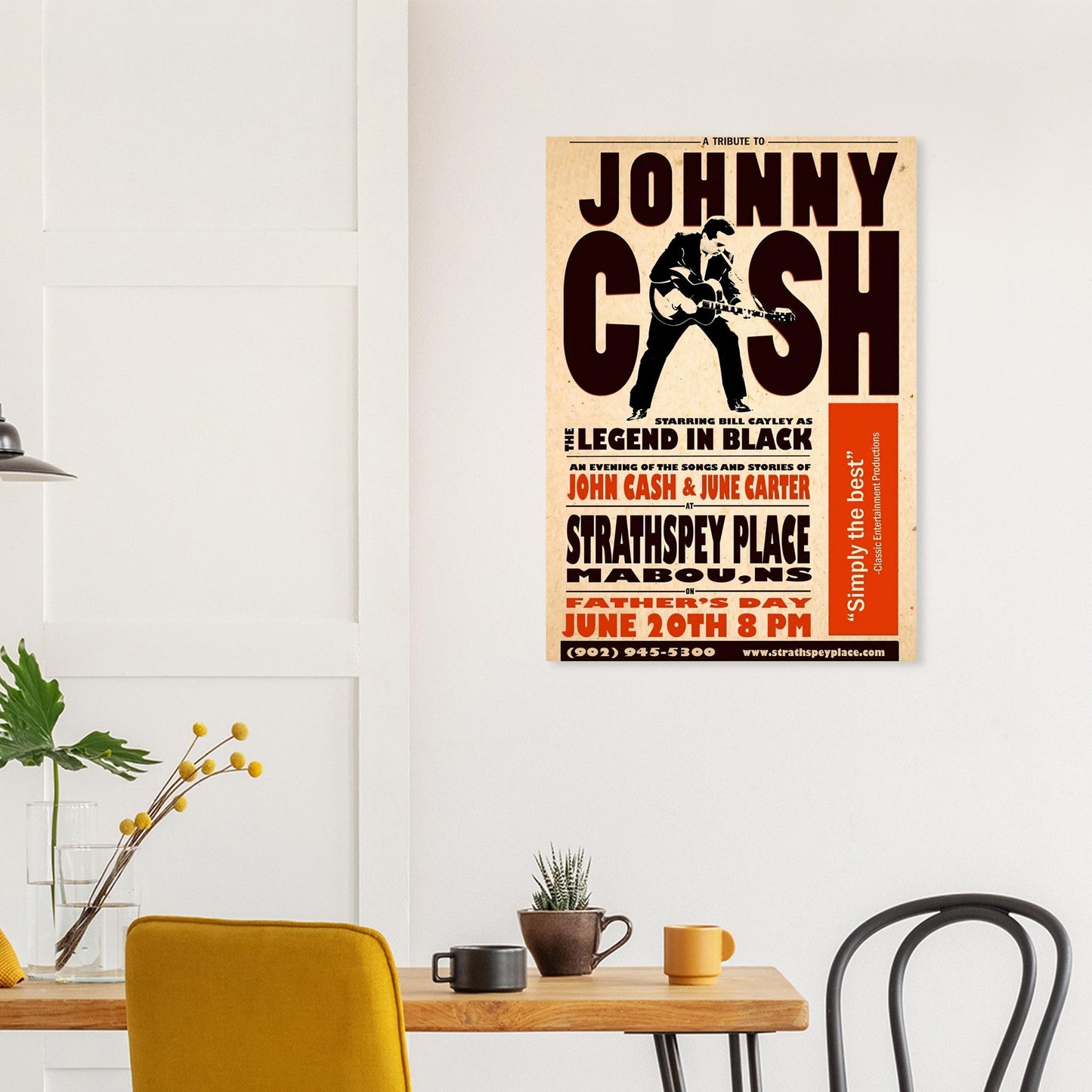 Johnny Cash Vintage Poster reprint on Premium Poster Matte Paper - Posterify