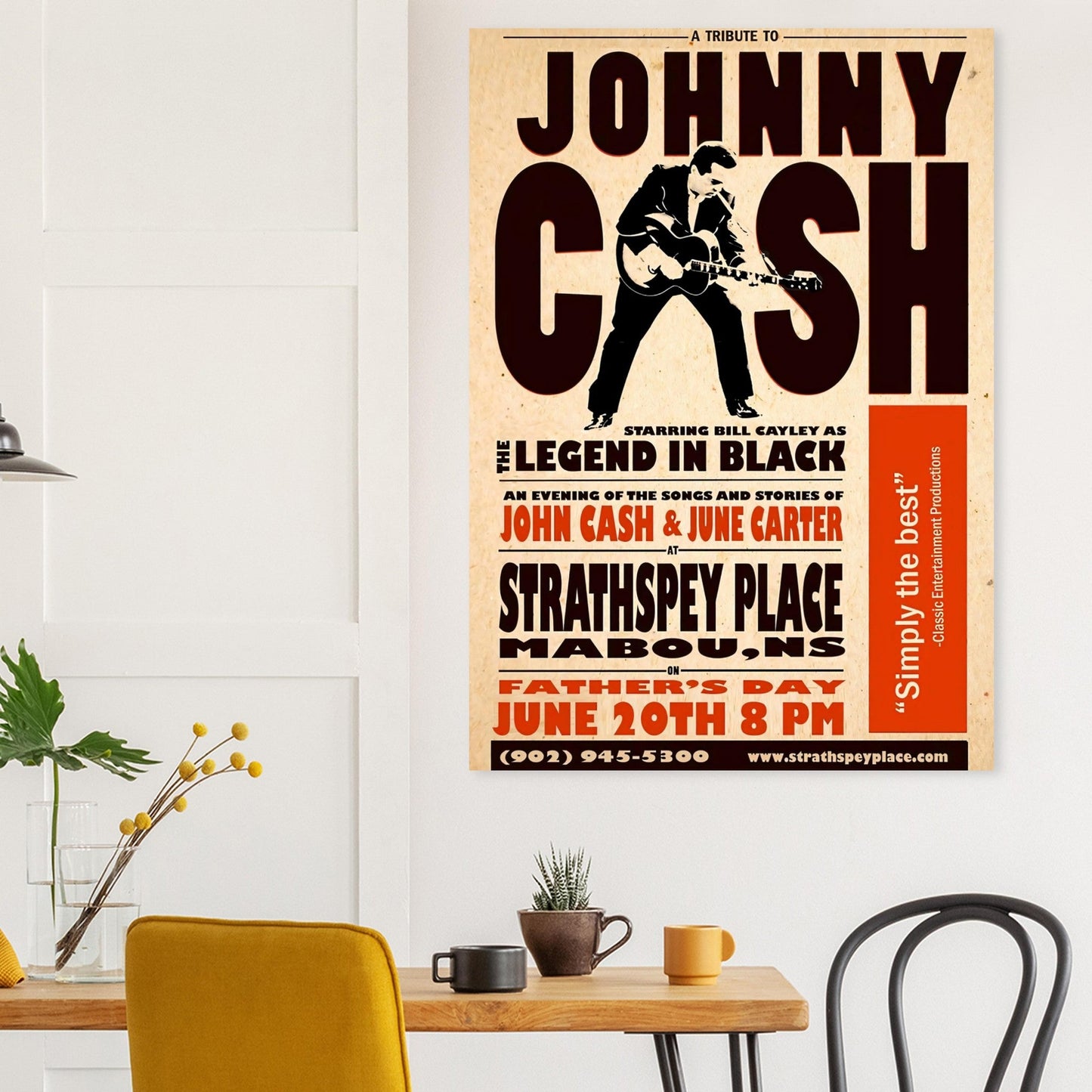 Johnny Cash Vintage Poster reprint on Premium Poster Matte Paper - Posterify