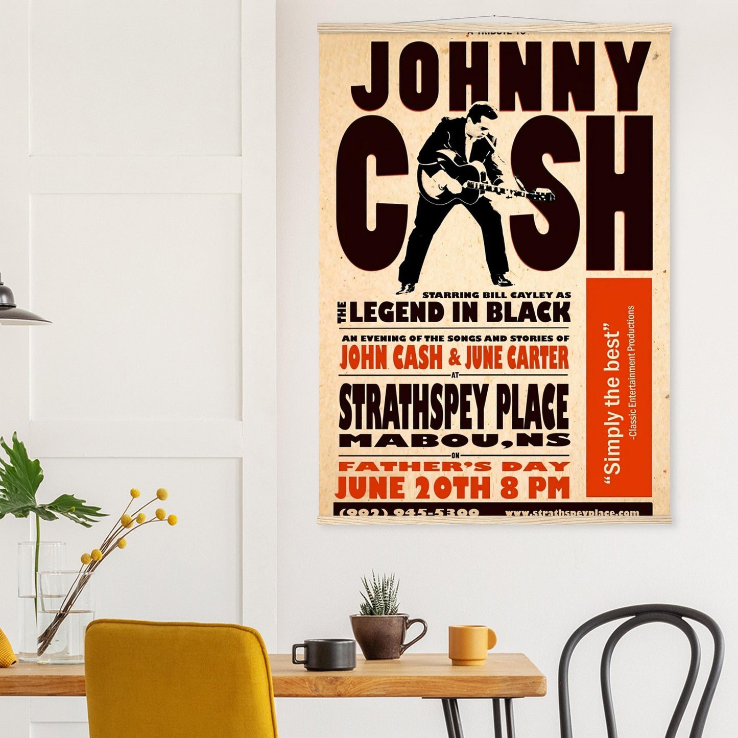 Johnny Cash Vintage Poster reprint on Premium Poster Matte Paper - Posterify