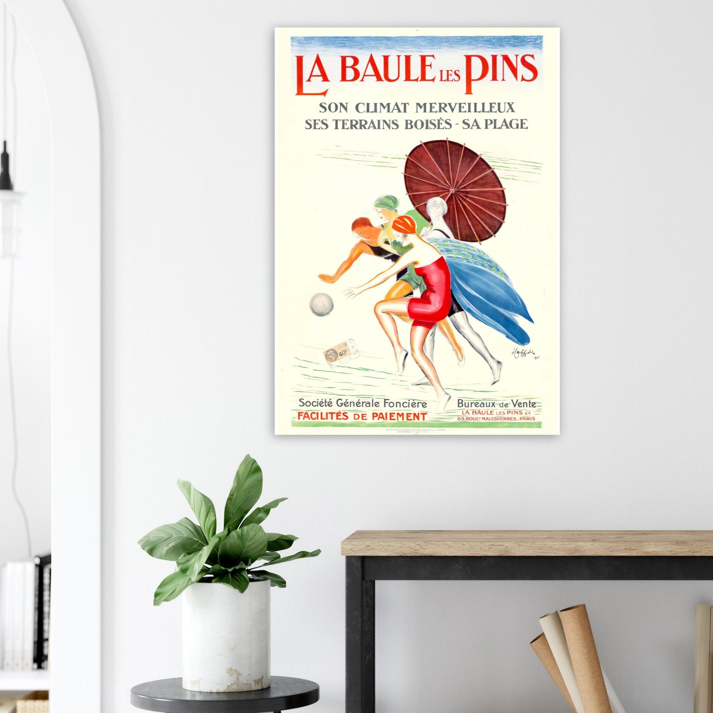 La Baule les Pins Vintage poster reprint on Premium Matte Paper - Posterify