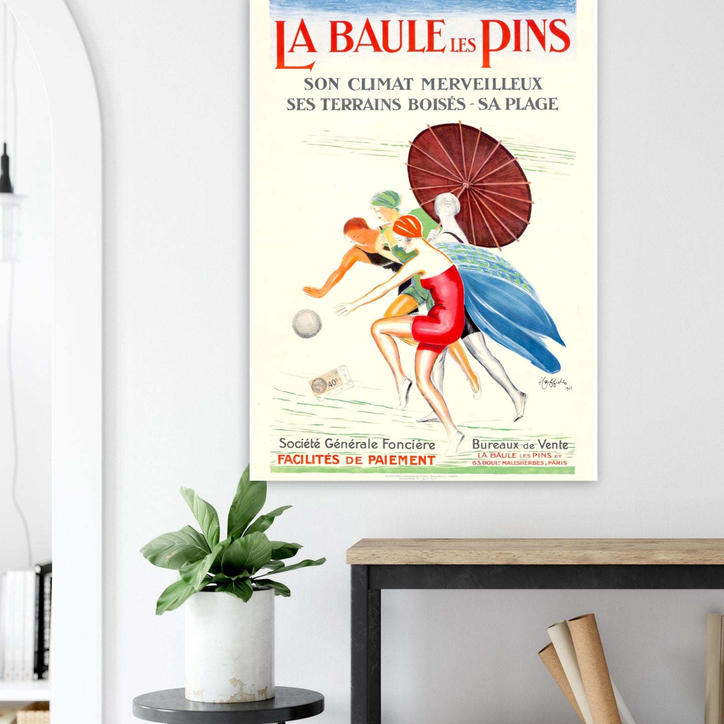 La Baule les Pins Vintage poster reprint on Premium Matte Paper - Posterify