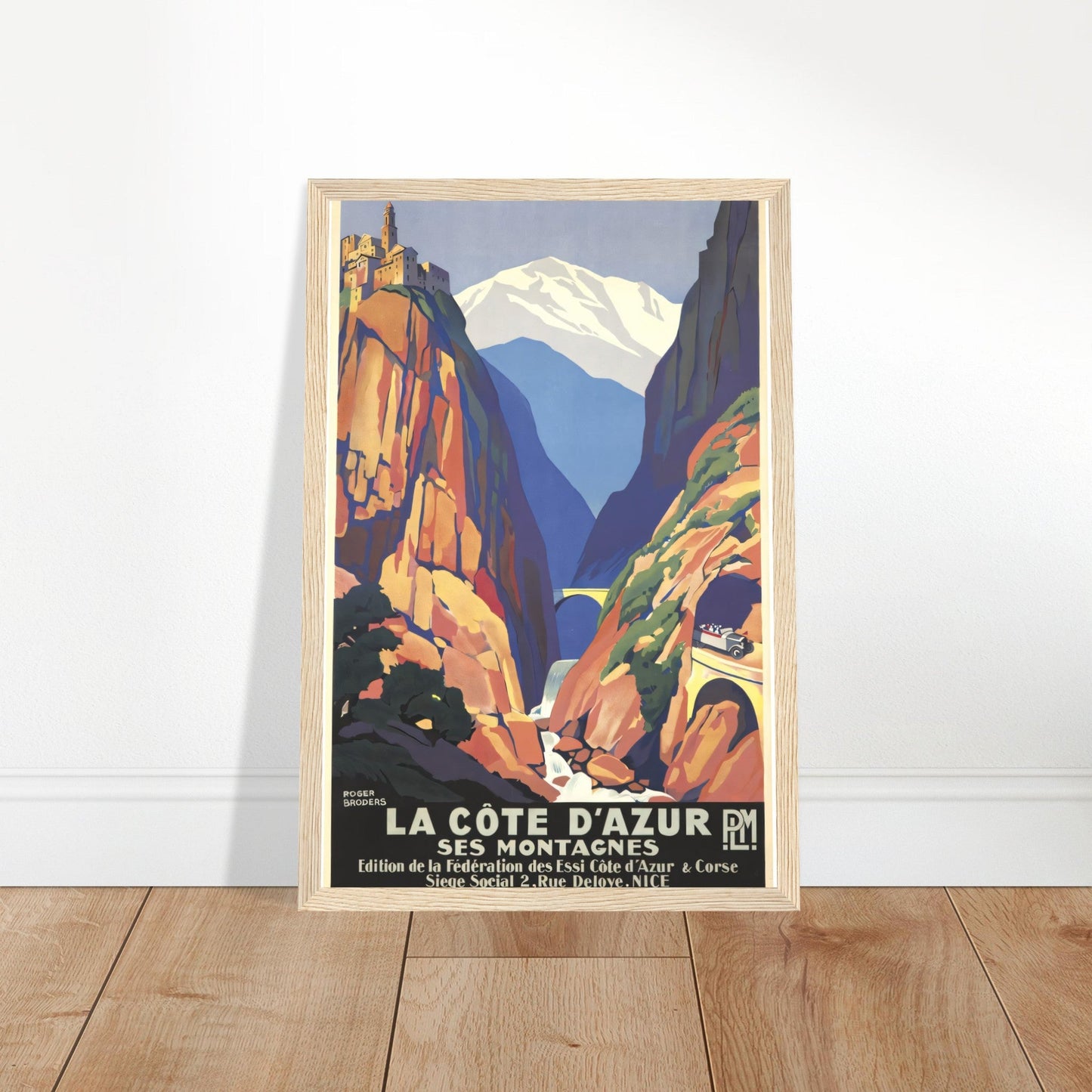 La Côte d'Azur Vintage Poster Reprint on Premium Matte Paper - Posterify