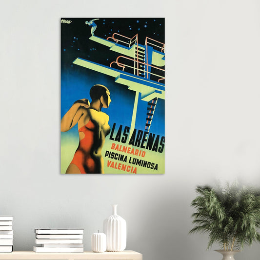 Las Arenas Vintage Poster Reprint on Premium Matte Paper - Posterify