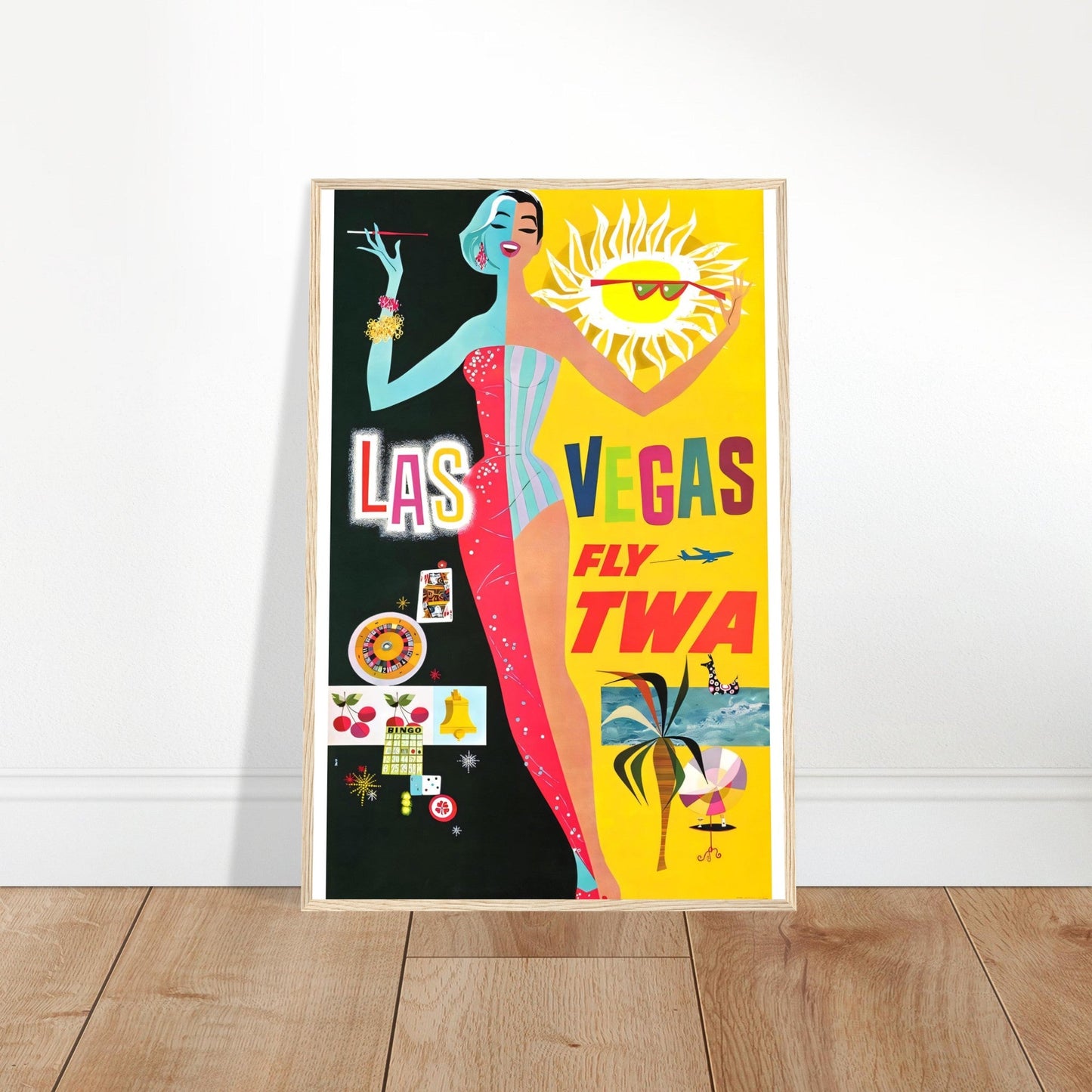 Las Vegas Vintage Poster Reprint on Premium matte Paper - Posterify