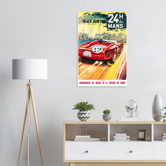 Le Mans Vintage Poster Reprint on Premium Matte Paper - Posterify