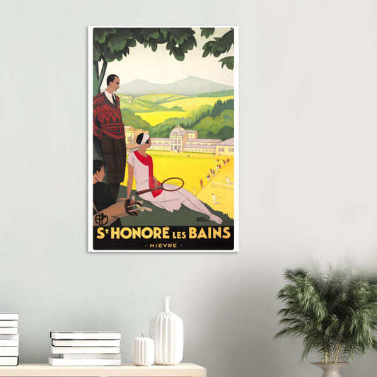 Les Baines Vintage Poster Reprint On Premium Matte Paper - Posterify