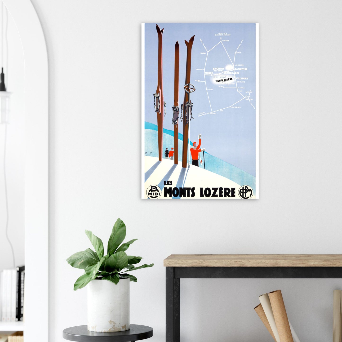 Les Monts Lozere Vintage poster reprint on Premium Matte Paper - Posterify