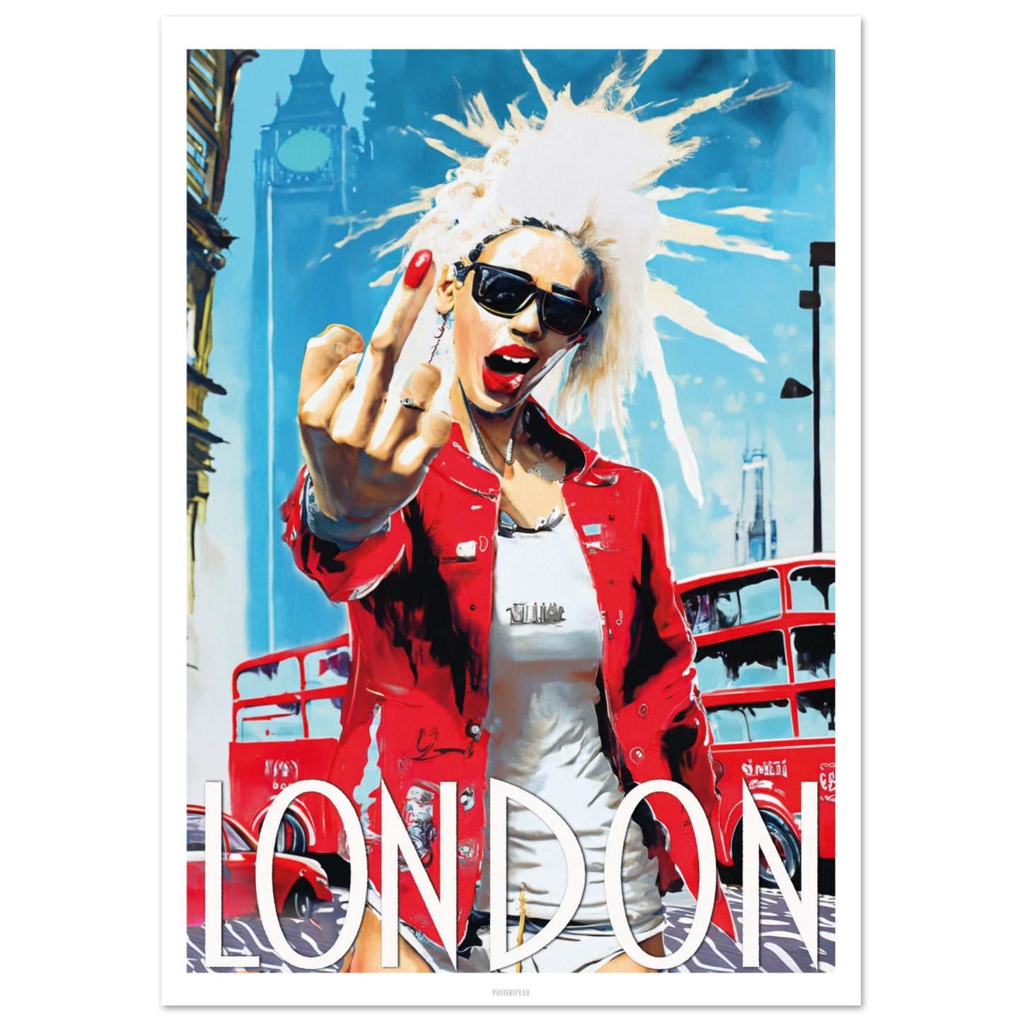 London Punk Poster by Posterify design on Premium Matte Paper - Posterify