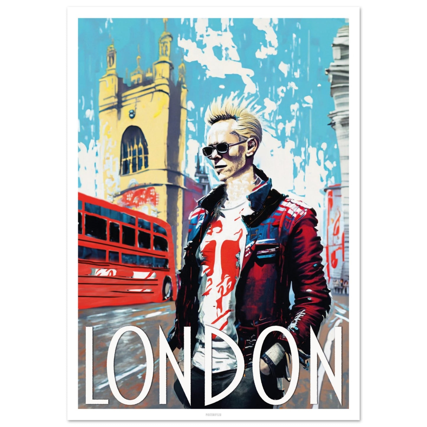 London Punk Poster by Posterify Design on Premium Matte Paper - Posterify