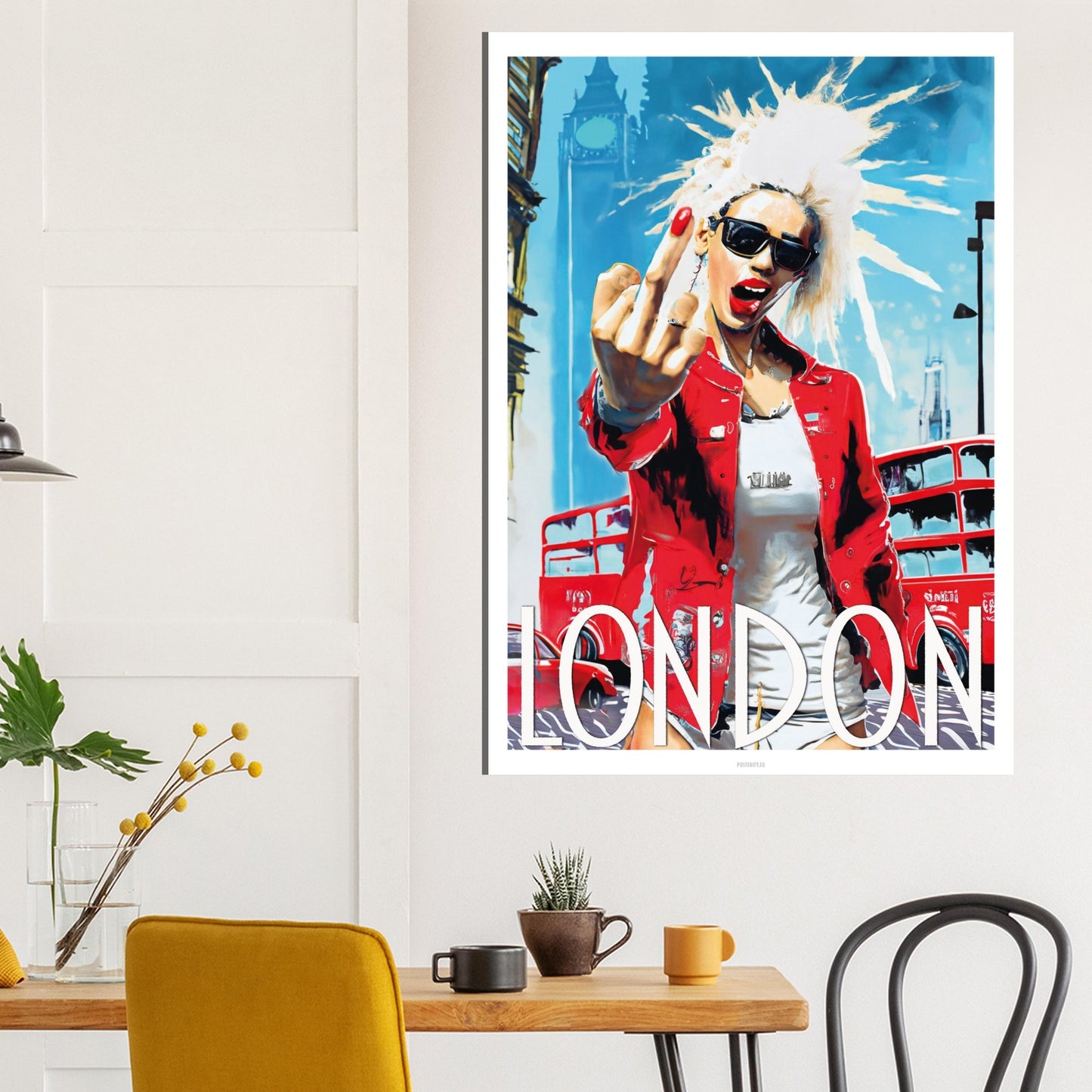 London Punk Poster by Posterify design on Premium Matte Paper - Posterify