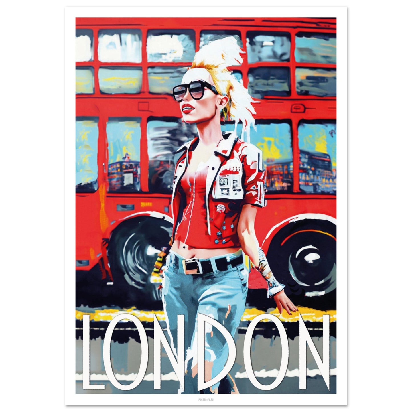 London Punk Poster by Posterity design on Premium Matte Paper - Posterify