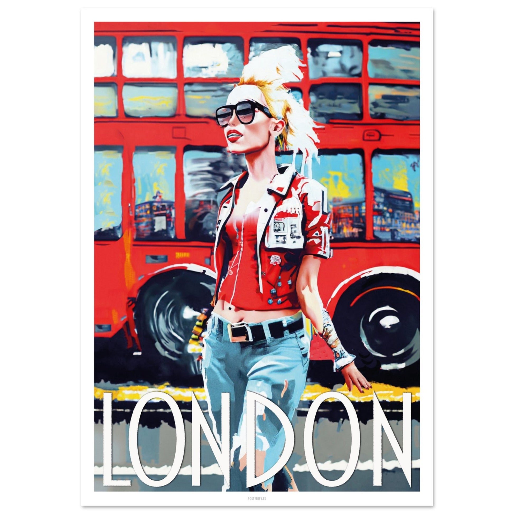 London Punk Poster by Posterity design on Premium Matte Paper - Posterify