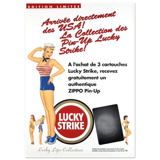 Lucky Strike Vintage Premium Matte Paper Poster - Posterify