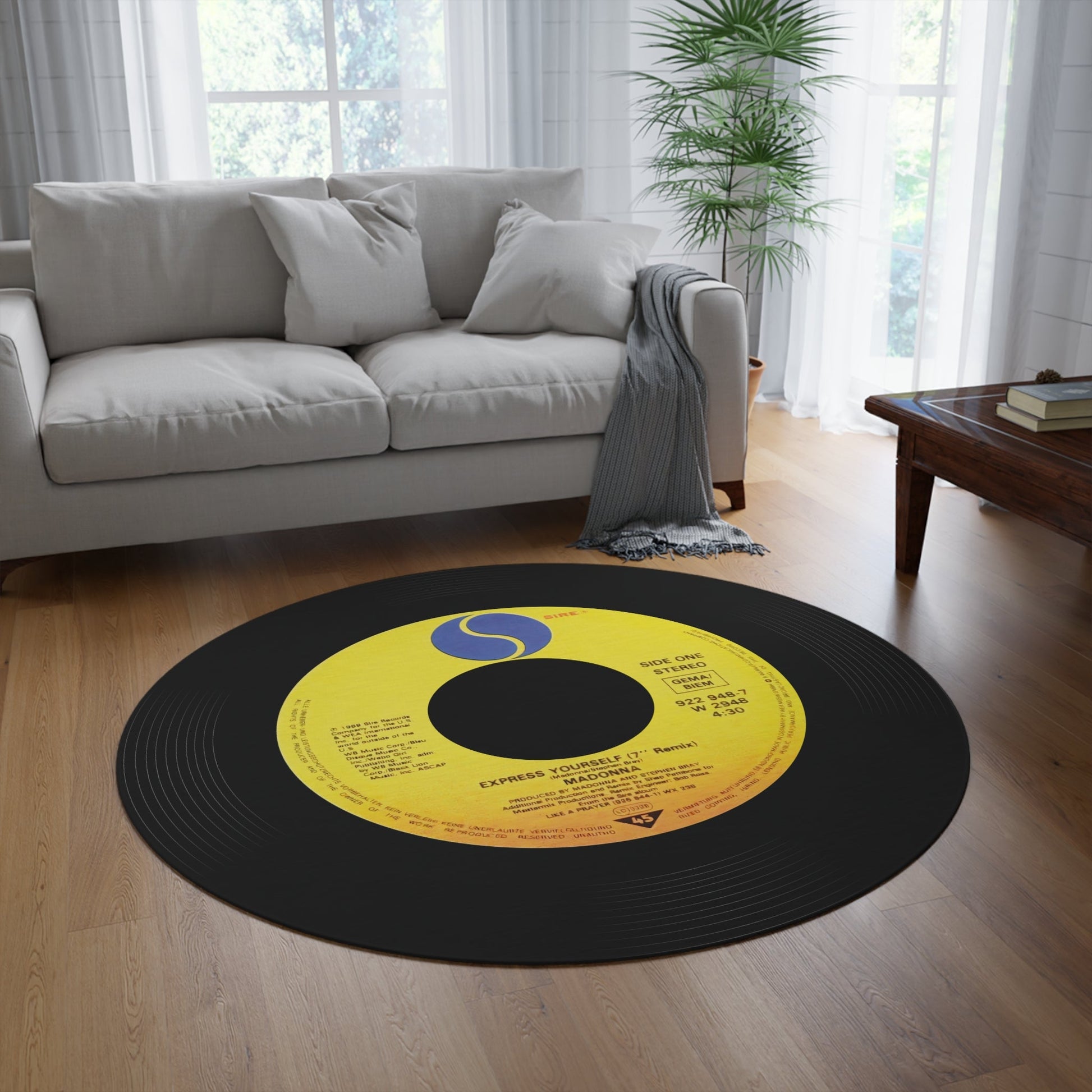 Madonna, Express Yourself, Single Vinyl Record Mat (Customize a mat on request) - Posterify