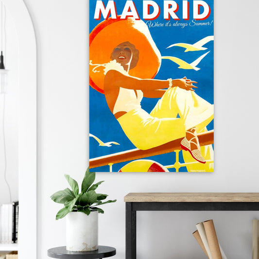 Madrid Vintage poster reprint on Premium Matte Paper - Posterify