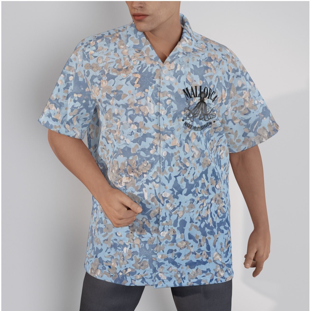 Mallorca Mare Mediterraneum Men's Shirt With Button Closure - Posterify