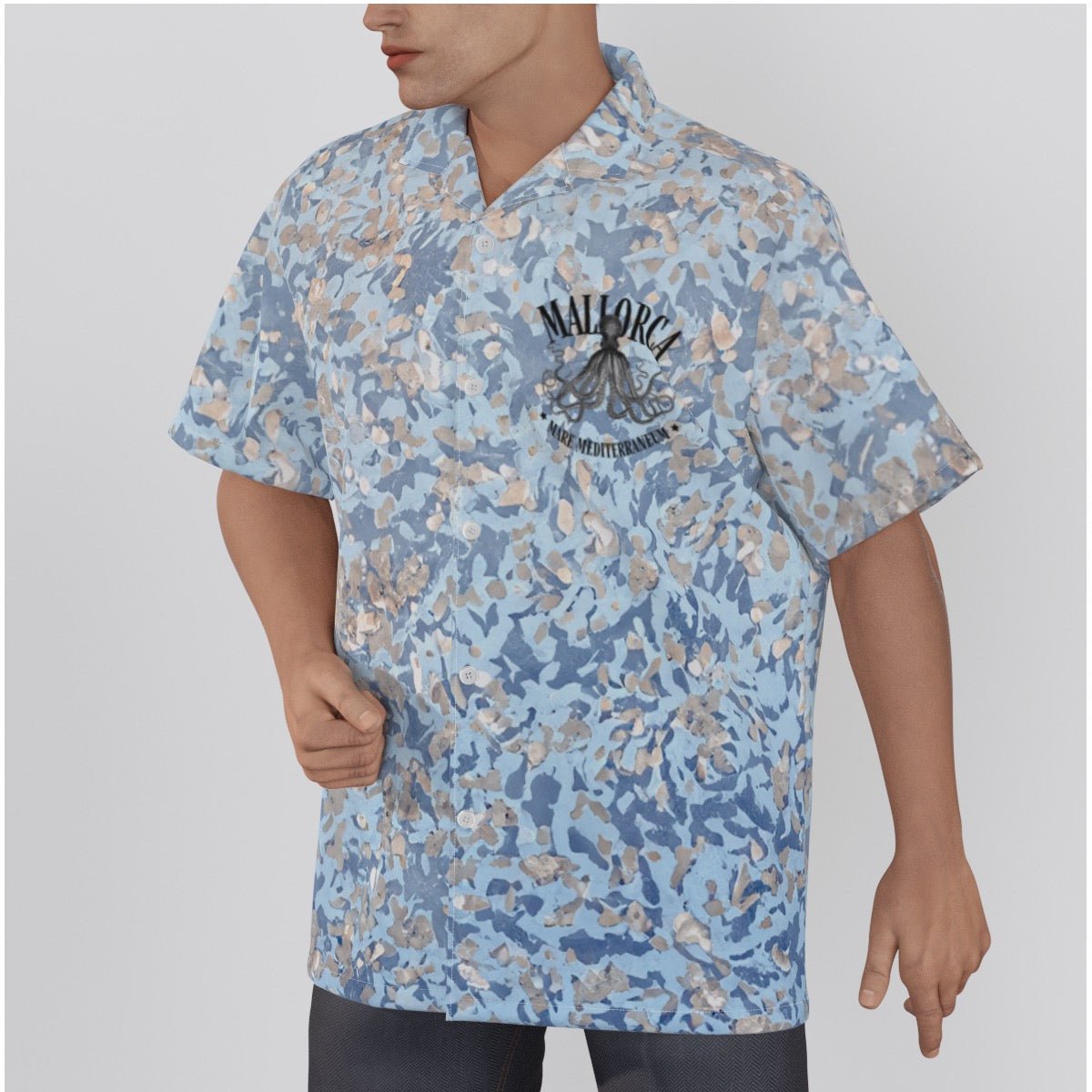 Mallorca Mare Mediterraneum Men's Shirt With Button Closure - Posterify