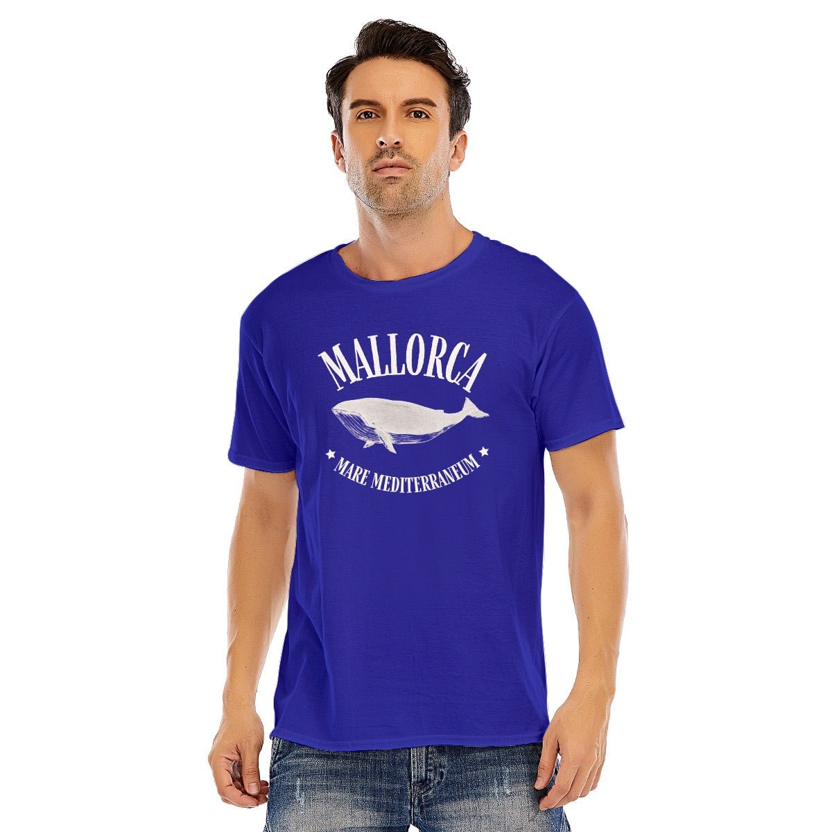 Mallorca Mare Mediterraneum Whale Unisex O - neck Short Sleeve T - shirt - Posterify