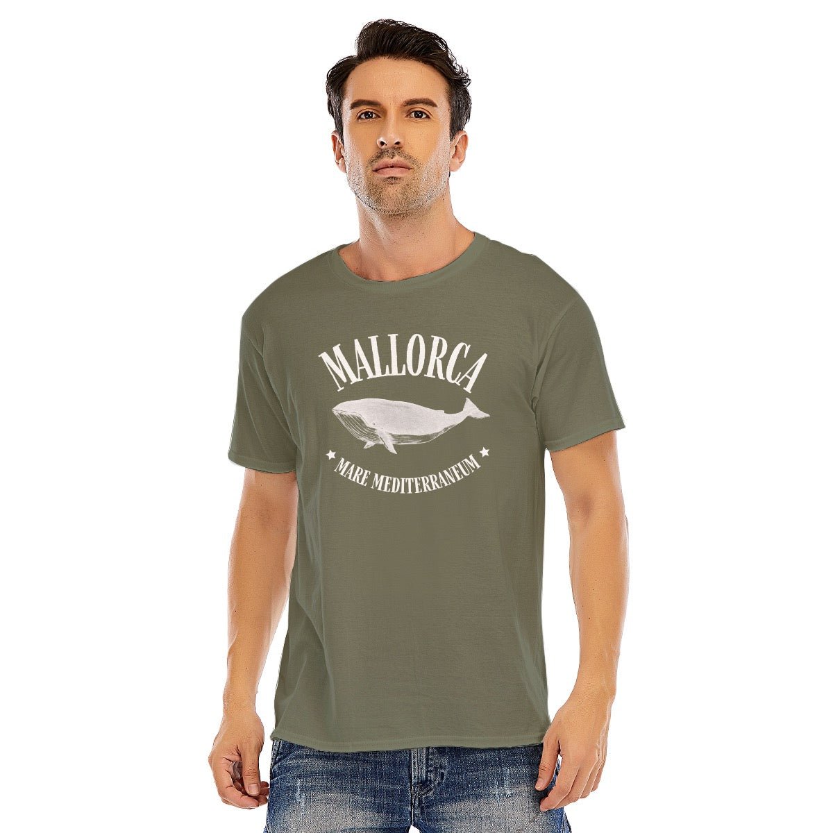 Mallorca Mare Mediterraneum Whale Unisex O - neck Short Sleeve T - shirt - Posterify