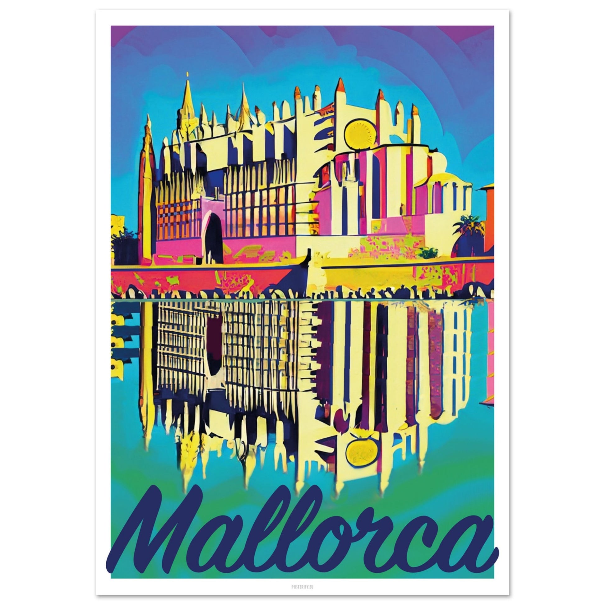 Mallorca Pop Art by Posterify Design on Premium Matte Paper - Posterify