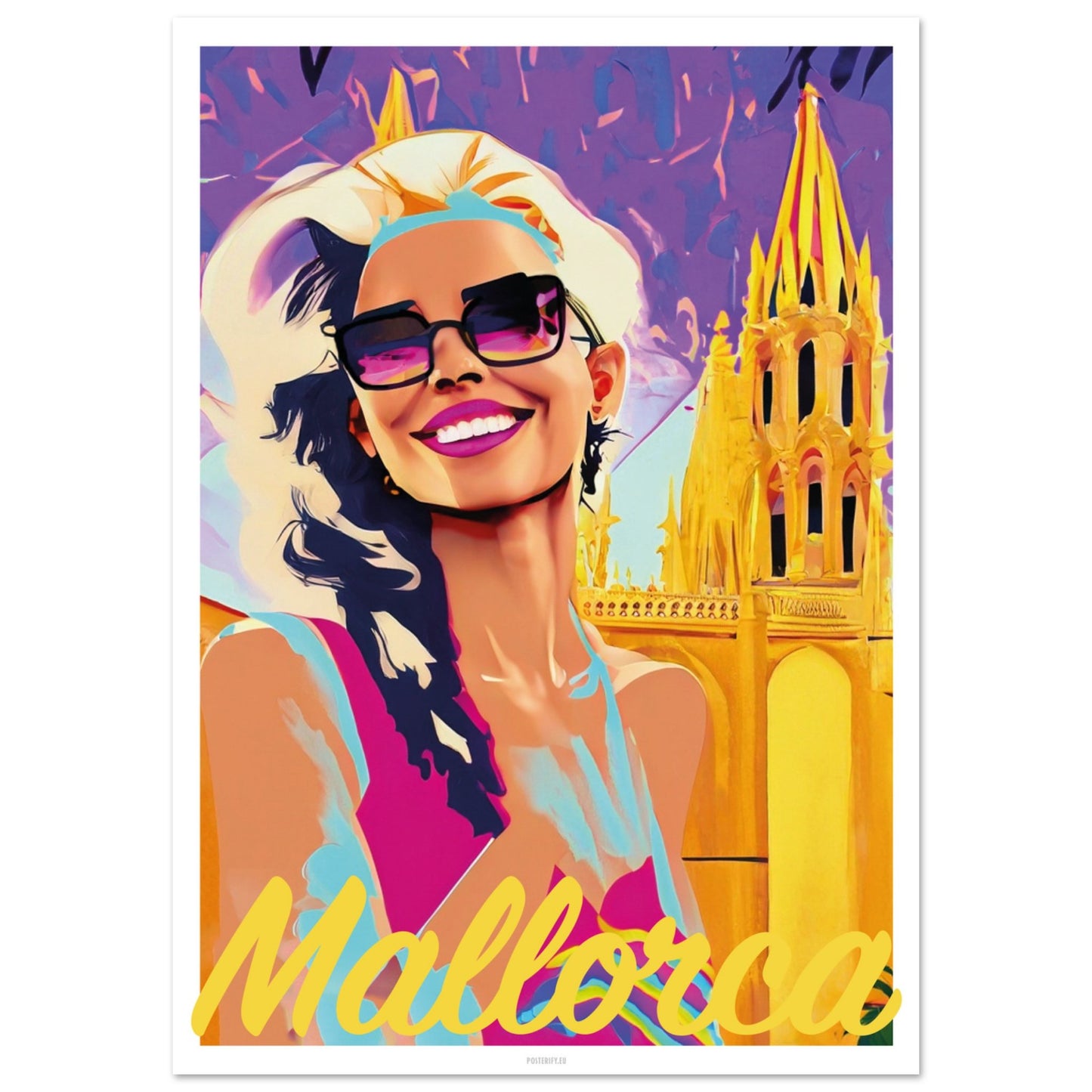 Mallorca Pop Art by Posterify Design on Premium Matte Paper - Posterify