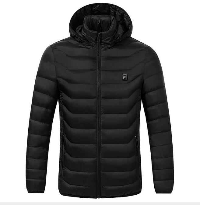 Mens Winter Heated USB Hooded Work Jacket Coats Adjustable Temperature Control Safety Clothing - Posterify